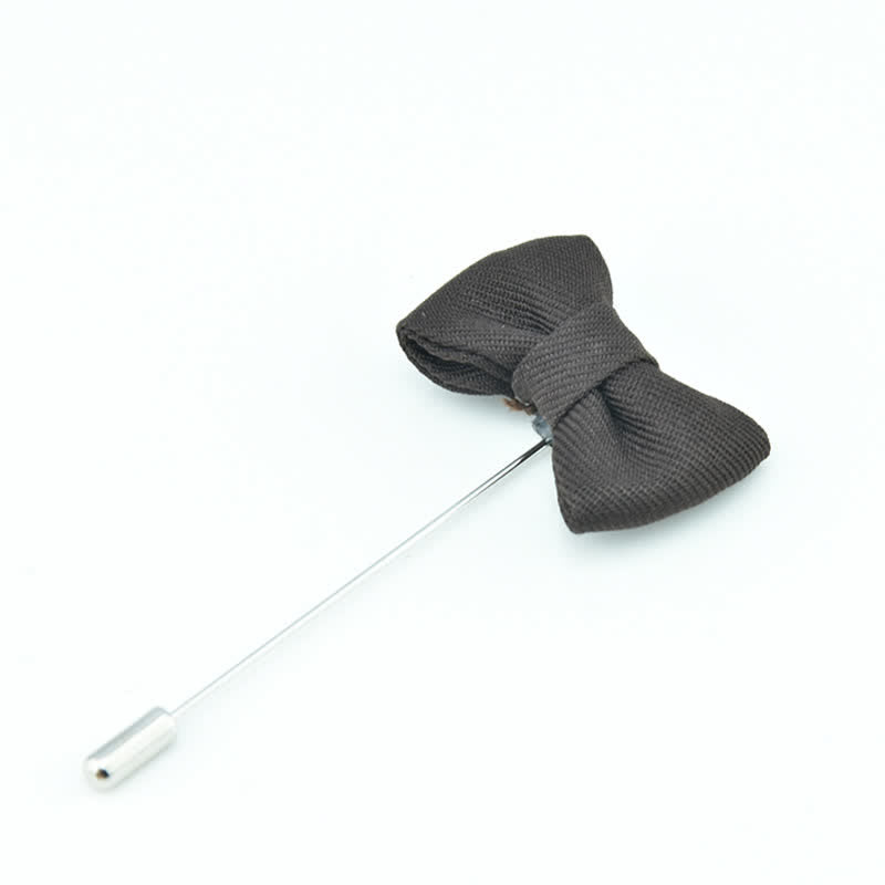 Ansteckblume für Herren zur Hochzeit, Fliege-förmig, Stoff-Reversnadel - Kaffee - image 15