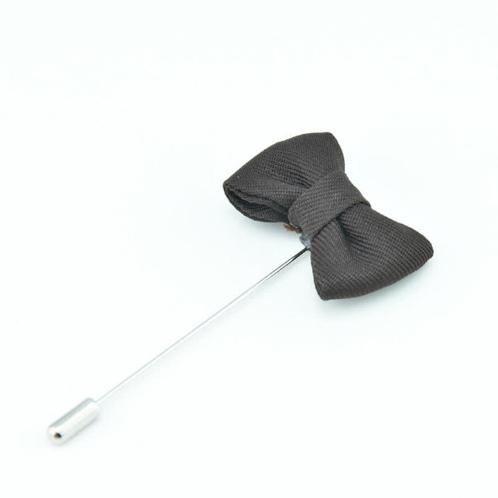 Ansteckblume für Herren zur Hochzeit, Fliege-förmig, Stoff-Reversnadel - Kaffee - image 15