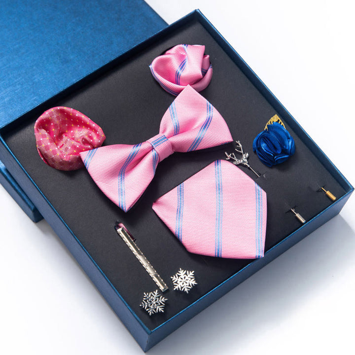 8-teiliges Set aus Fliege, Einstecktuch, Brosche und Krawatte - Stil Nr. 8 - image 14