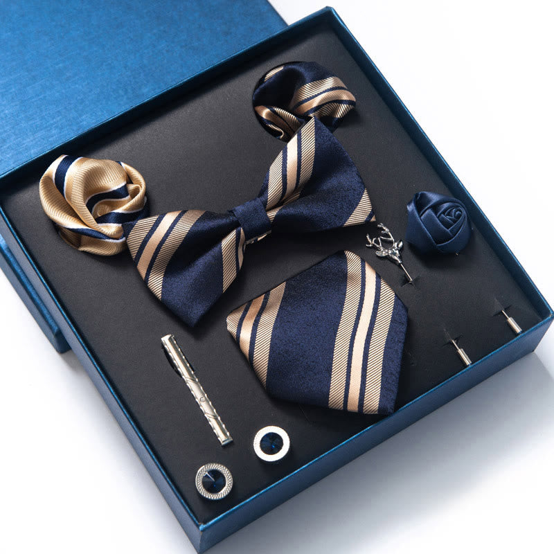 8-teiliges Set aus Fliege, Einstecktuch, Brosche und Krawatte - Stil Nr. 5 - image 8