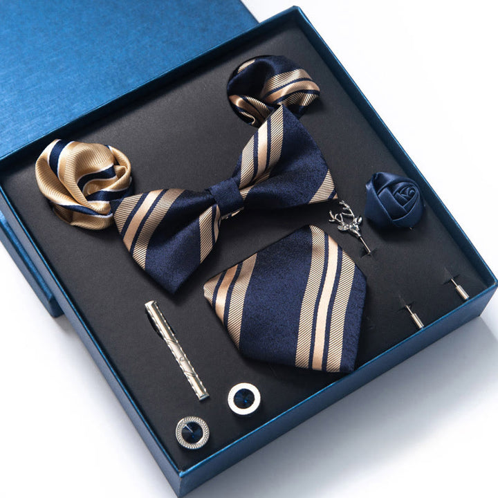 8-teiliges Set aus Fliege, Einstecktuch, Brosche und Krawatte - Stil Nr. 5 - image 8