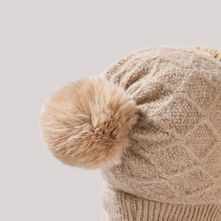 3-in-1-Outdoor-Mütze: Warme Strickmütze mit Schal und Maske - image 5