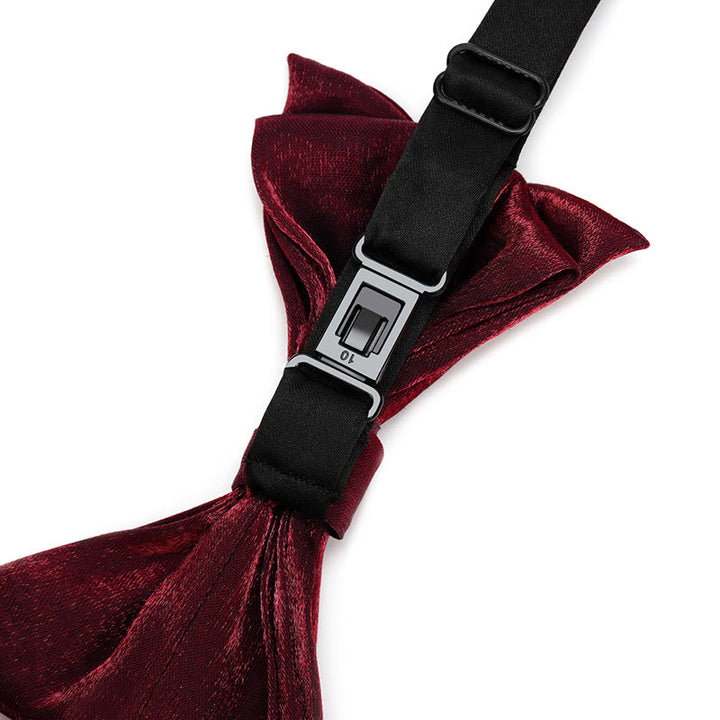 2 Stück Herren Einstecktuch Fliege in Unifarben - image 3