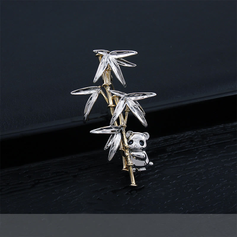 Exquisite Panda-Perlen-Bambusbrosche für Herren - Stil Nr. 2 - image 1