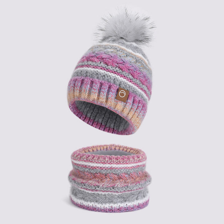2 Stück bunte Winter-Strickmützen zum Warmhalten des Halses - Stil Nr. 1 - Verstellbar (21 5/8"-23 5/8") - image 0