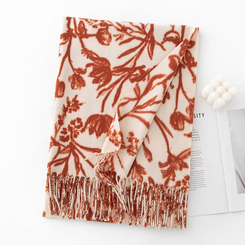 Damen Winter Schal mit Blumenmuster - Stil Nr. 1 - image 2