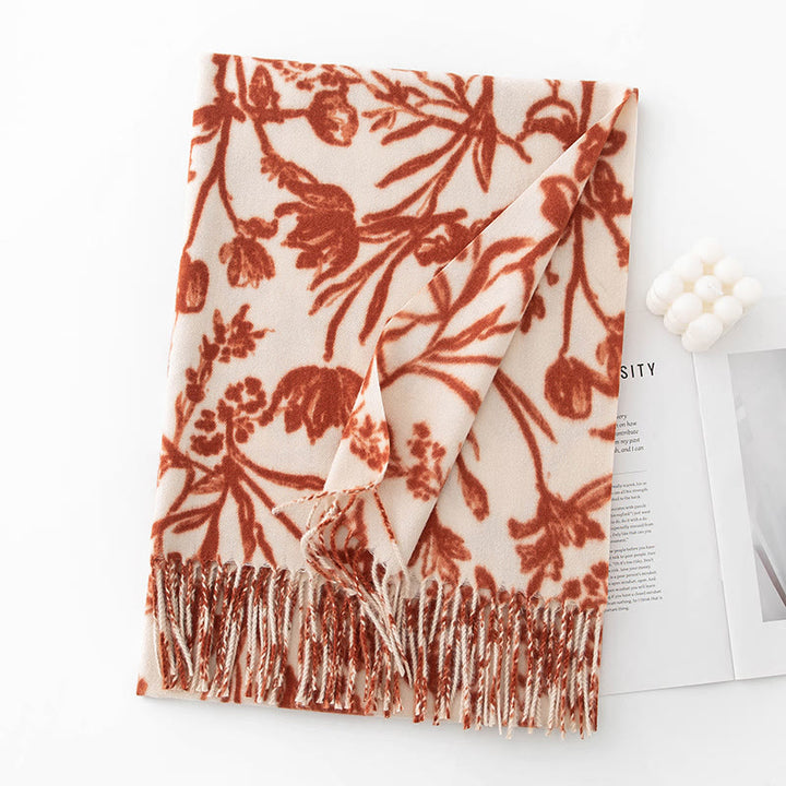 Damen Winter Schal mit Blumenmuster - Stil Nr. 1 - image 2