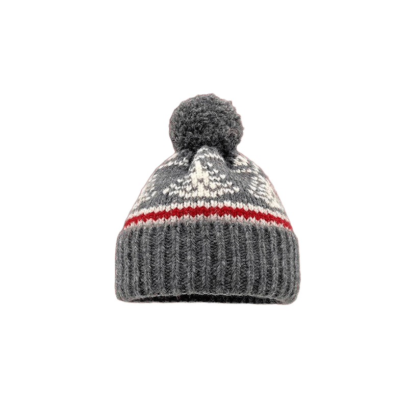 Winterstrickmütze im Fair-Island-Stil für Damen - Dunkelgrau - M(22"-22 7/8") - image 3