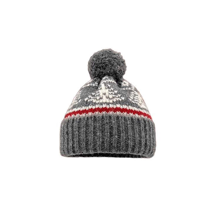 Winterstrickmütze im Fair-Island-Stil für Damen - Dunkelgrau - M(22"-22 7/8") - image 3