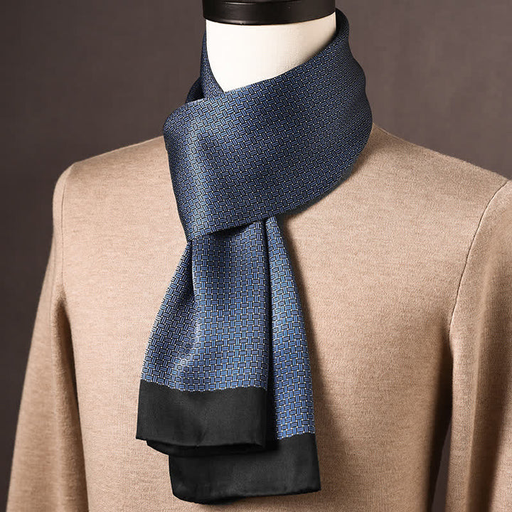 Langer Herrenschal aus reiner Seide im Retro-Ethno-Stil - Stil Nr. 3 - image 2