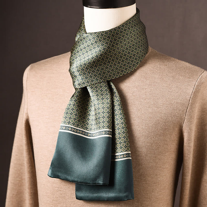 Langer Herrenschal aus reiner Seide im Retro-Ethno-Stil - Stil Nr. 12 - image 11
