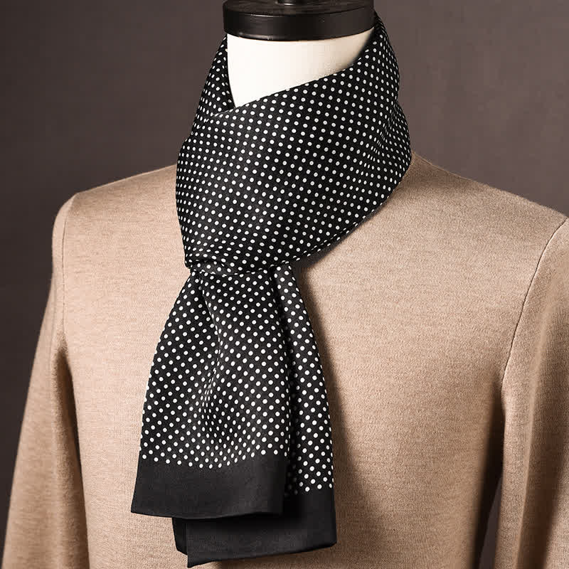 Langer Herrenschal aus reiner Seide im Retro-Ethno-Stil - Stil Nr. 20 - image 19