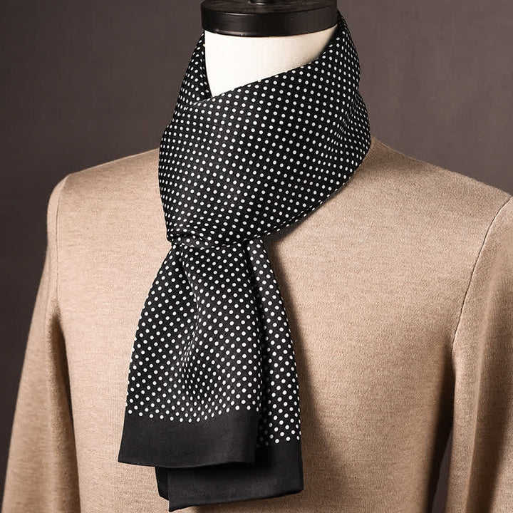 Langer Herrenschal aus reiner Seide im Retro-Ethno-Stil - Stil Nr. 20 - image 19