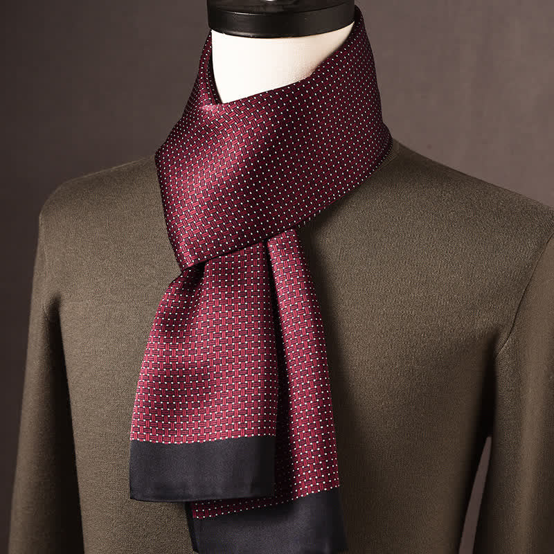 Langer Herrenschal aus reiner Seide im Retro-Ethno-Stil - Stil Nr. 23 - image 22