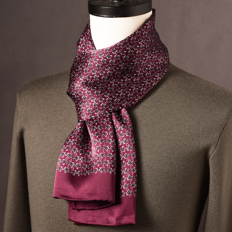 Langer Herrenschal aus reiner Seide im Retro-Ethno-Stil - Stil Nr. 9 - image 8