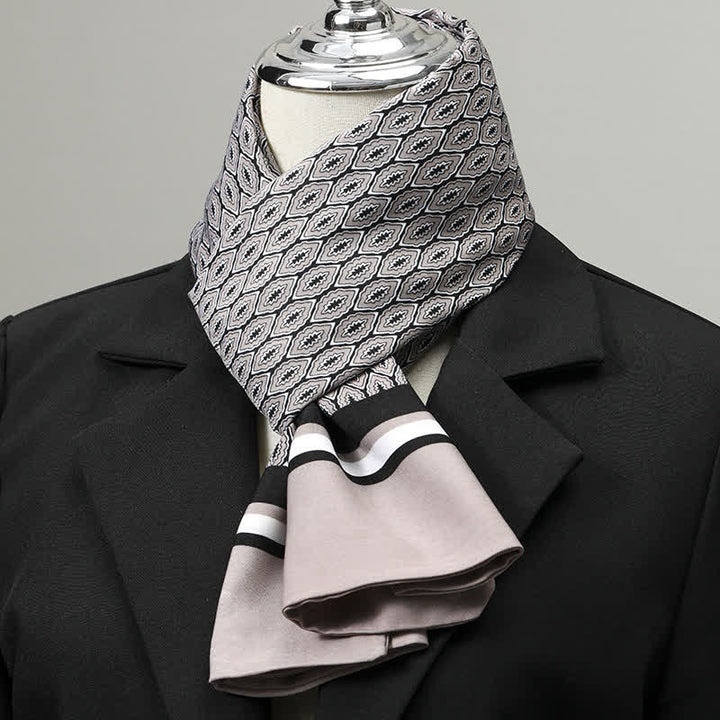 Eleganter, langer Business-Schal für Herren mit geometrischem Muster - Stil Nr. 3 - image 2