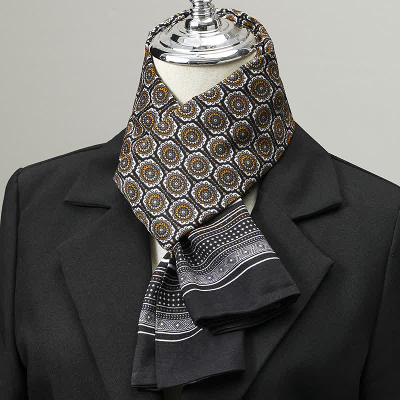 Eleganter, langer Business-Schal für Herren mit geometrischem Muster - Stil Nr. 1 - image 0
