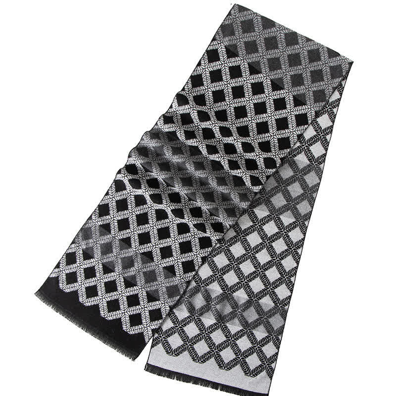 Langer, warmer Schal im britischen Stil mit Karomuster für Herren - image 3