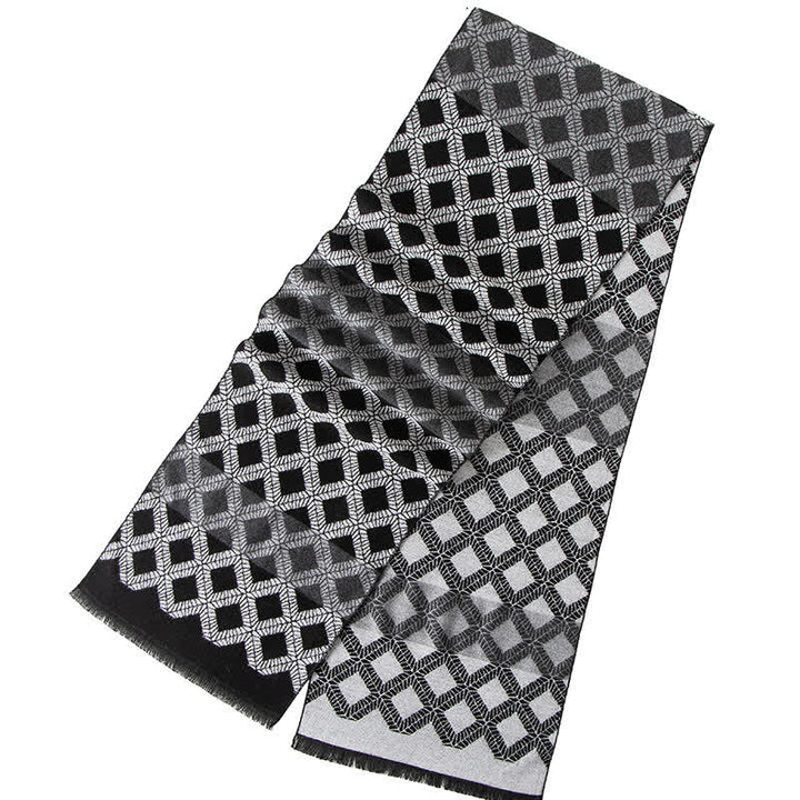 Langer, warmer Schal im britischen Stil mit Karomuster für Herren - image 3