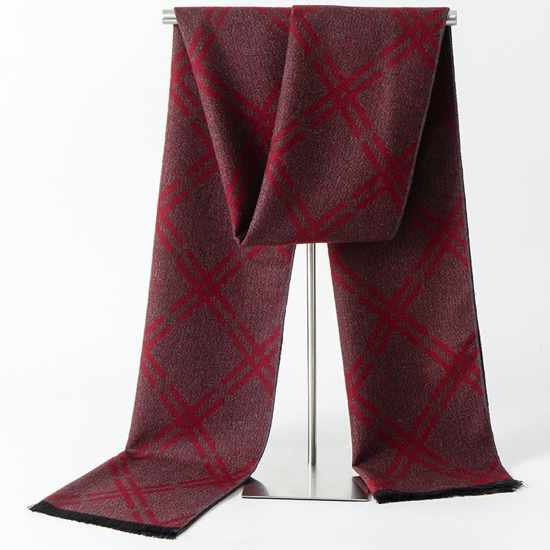 Langer, warmer Schal im britischen Stil mit Karomuster für Herren - Stil Nr. 11 - image 13