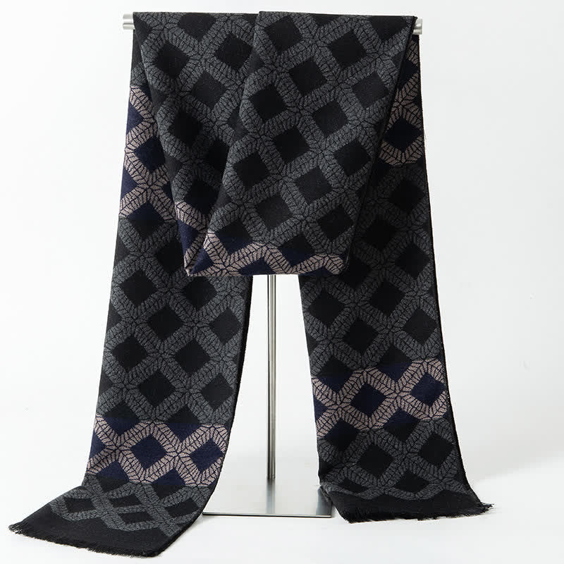 Langer, warmer Schal im britischen Stil mit Karomuster für Herren - Stil Nr. 3 - image 4