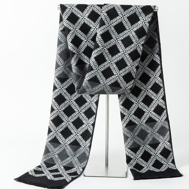 Langer, warmer Schal im britischen Stil mit Karomuster für Herren - Stil Nr. 2 - image 2