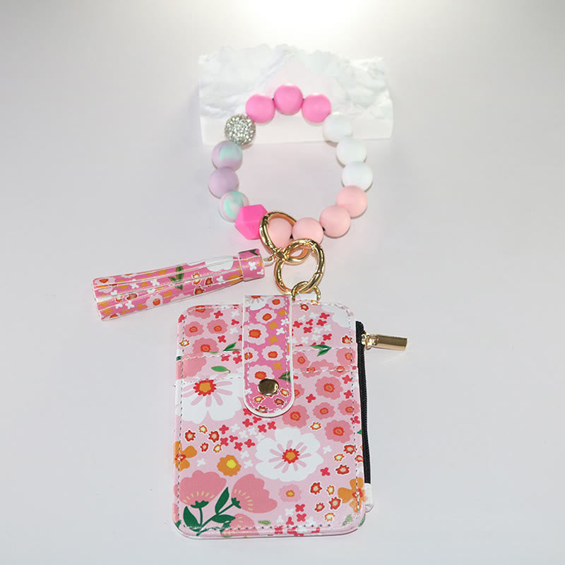 Armband und Geldbörse im farbenfrohen und natürlichen Stil mit Blumenmuster. - Stil Nr. 5 - image 5