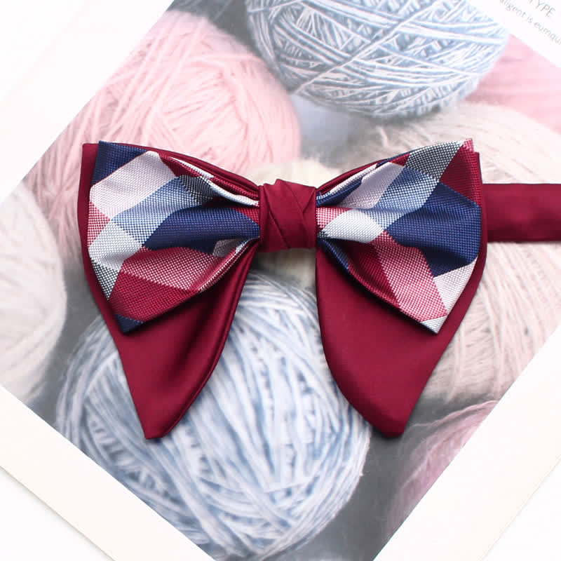 Retro-Muster, doppellagige, übergroße, spitze Fliege - Stil Nr. 1 - image 1