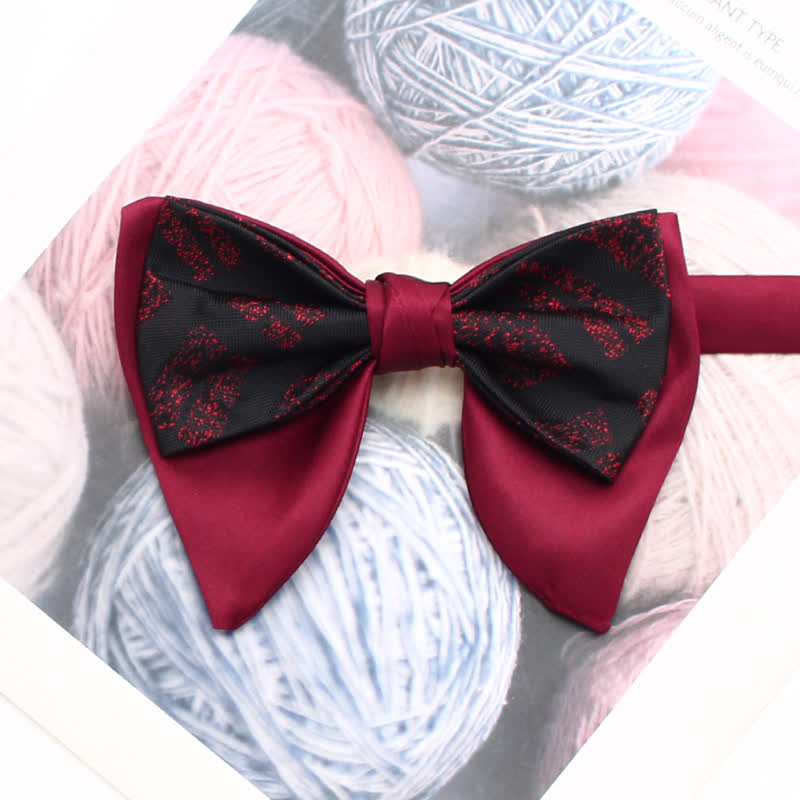 Retro-Muster, doppellagige, übergroße, spitze Fliege - Stil Nr. 4 - image 5