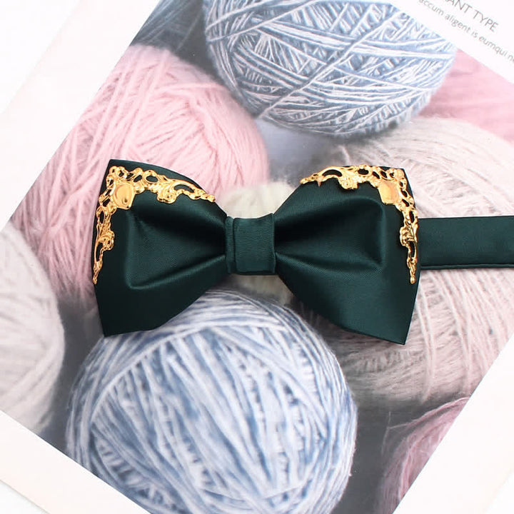 Stilvolle Hochzeitsfliege mit goldenem Akzent - Dunkelgrün - image 10