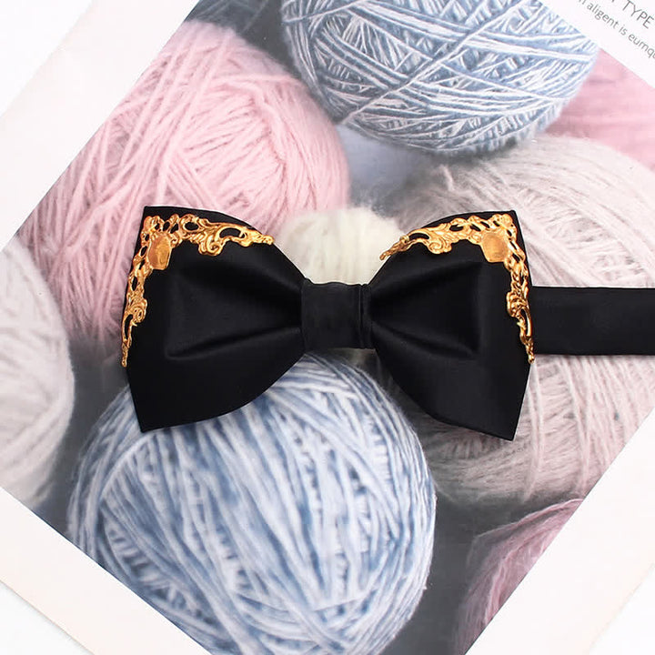 Stilvolle Hochzeitsfliege mit goldenem Akzent - Schwarz - image 13