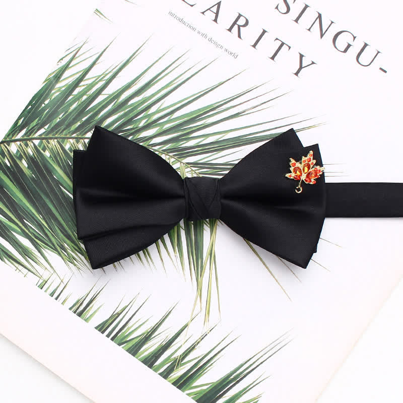 Elegante schwarze doppellagige Fliege mit Metallic-Akzenten - Stil Nr. 10 - image 13