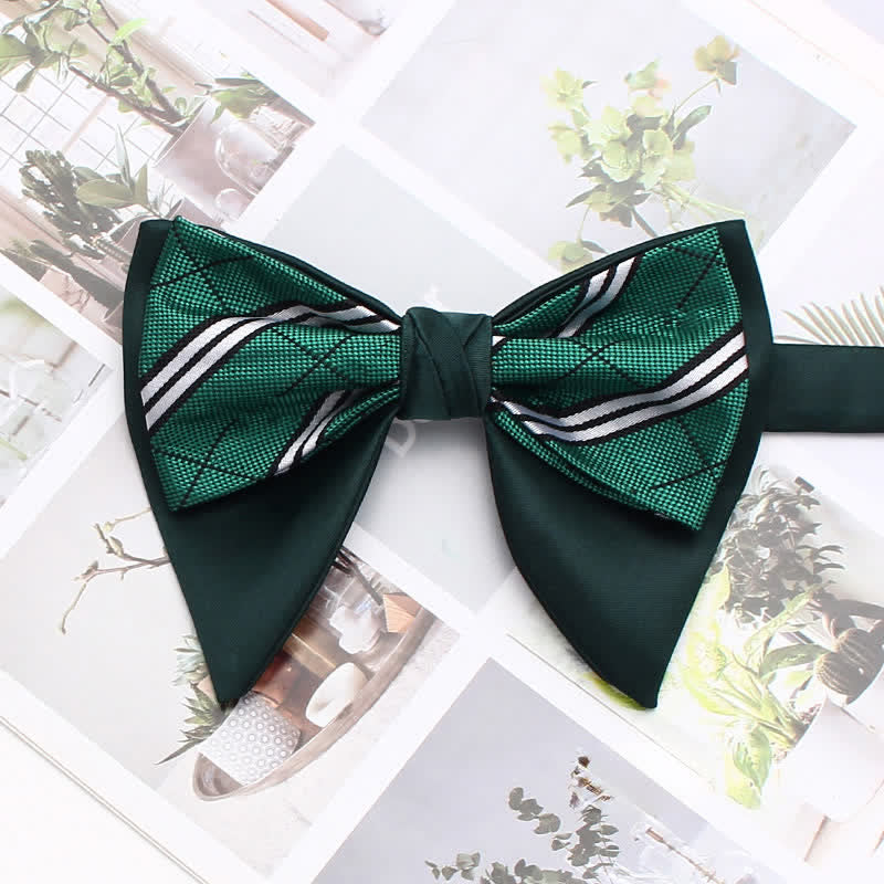 Formelle, karierte, gestreifte, doppellagige, übergroße, spitze Fliege - Stil Nr. 18 - image 23