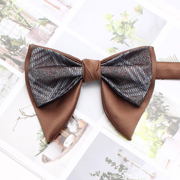 Formelle, karierte, gestreifte, doppellagige, übergroße, spitze Fliege - Stil Nr. 13 - image 18