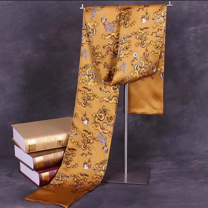 Herren-Doppelseitiger, formeller, gemusterter, langer Seidenschal aus reiner Seide - Stil Nr. 8 - image 7