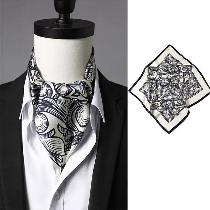 Herren-Vintage-Schal mit Paisley- und geometrischem Muster - Stil Nr. 7 - image 6