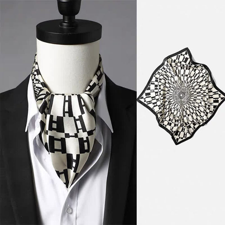 Herren-Vintage-Schal mit Paisley- und geometrischem Muster - Stil Nr. 4 - image 3