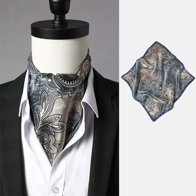 Herren-Vintage-Schal mit Paisley- und geometrischem Muster - Stil Nr. 11 - image 10