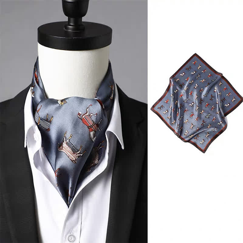 Herren-Vintage-Schal mit Paisley- und geometrischem Muster - Stil Nr. 10 - image 9