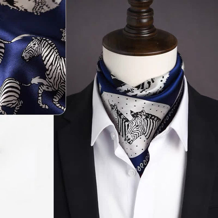 Herren-Vintage-Schal mit Paisley- und geometrischem Muster - Stil Nr. 2 - image 1