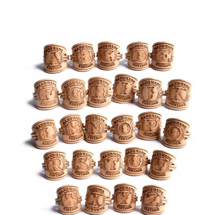 Einstecktuch im Retro-Stil mit verschiedenen Mustern und Buchstabenschnalle - image 5