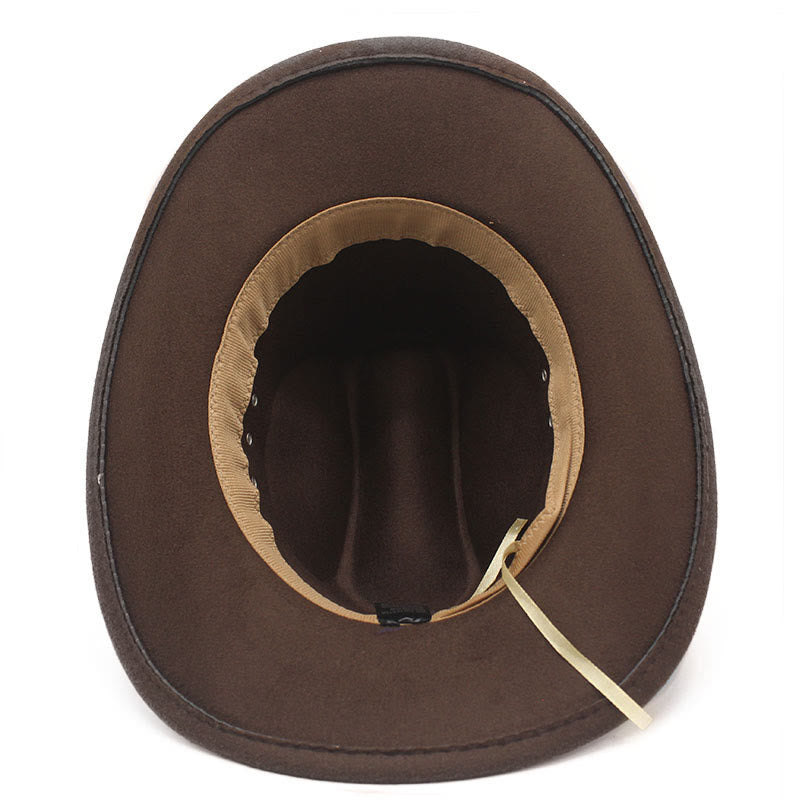 Herren-Cowboyhut mit silbernem Muster, Scheibenrand und Gürtel - image 2