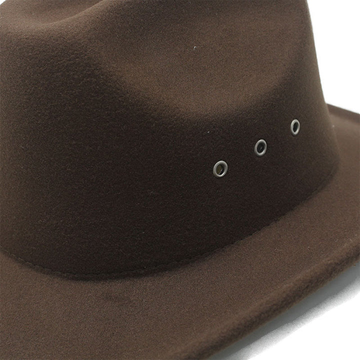 Herren-Cowboyhut mit silbernem Muster, Scheibenrand und Gürtel - image 3