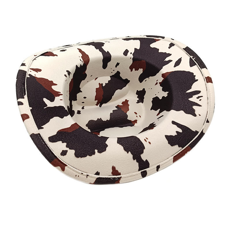 Herren-Cowboyhut mit silbernem, langhörnigem Stiergürtel und Kuhmuster - image 4