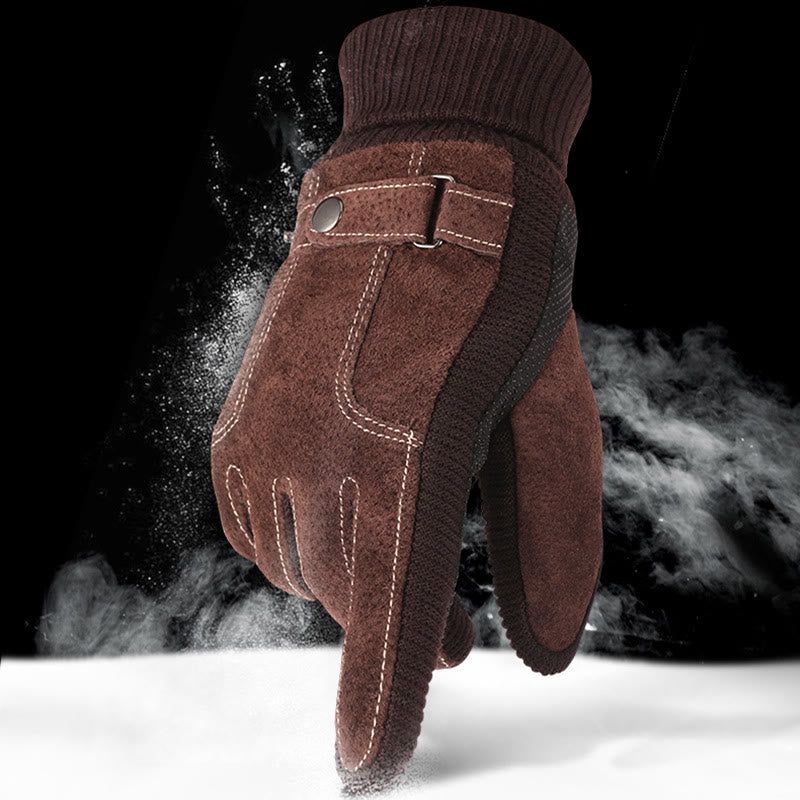 Verstellbare, warme Fleece-Winterhandschuhe für Herren - image 3
