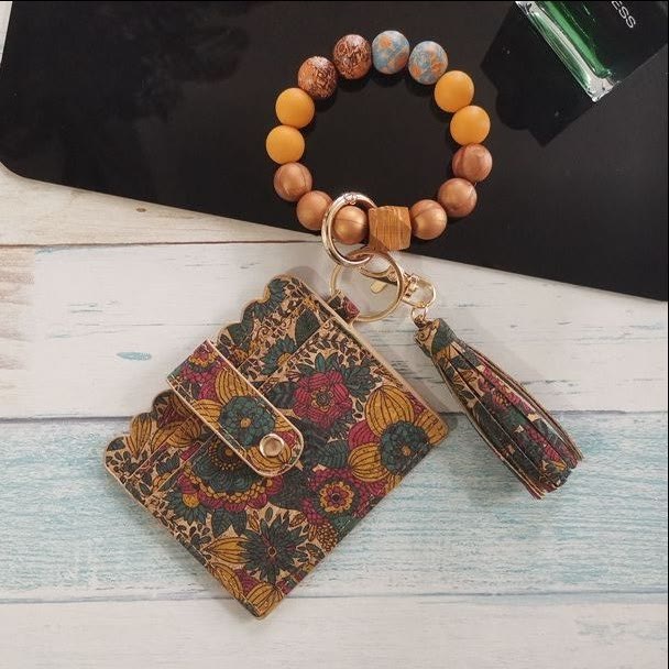 Vintage-Geldbörse mit Armband und farbigem Fisch- und Blumenmuster - Stil Nr. 1 - image 0