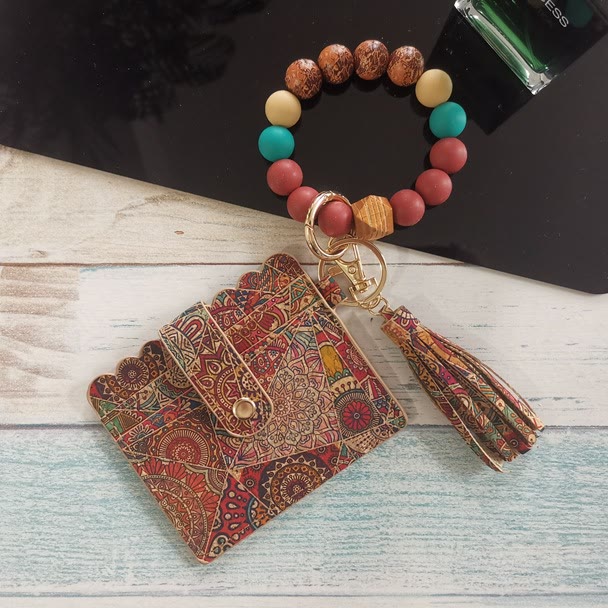 Vintage-Geldbörse mit Armband und farbigem Fisch- und Blumenmuster - Stil Nr. 4 - image 10