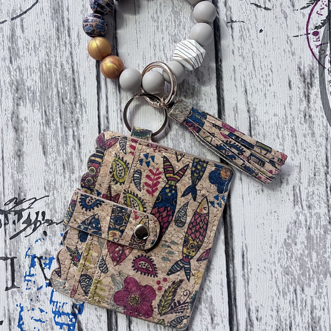 Vintage-Geldbörse mit Armband und farbigem Fisch- und Blumenmuster - Stil Nr. 3 - image 9