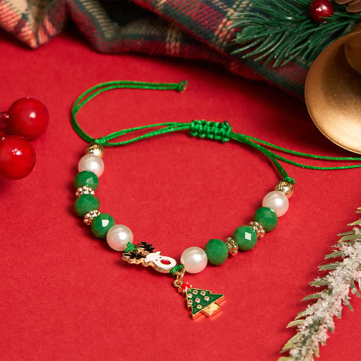 4er-Set bunte Weihnachts-Elch-Armbänder - image 4