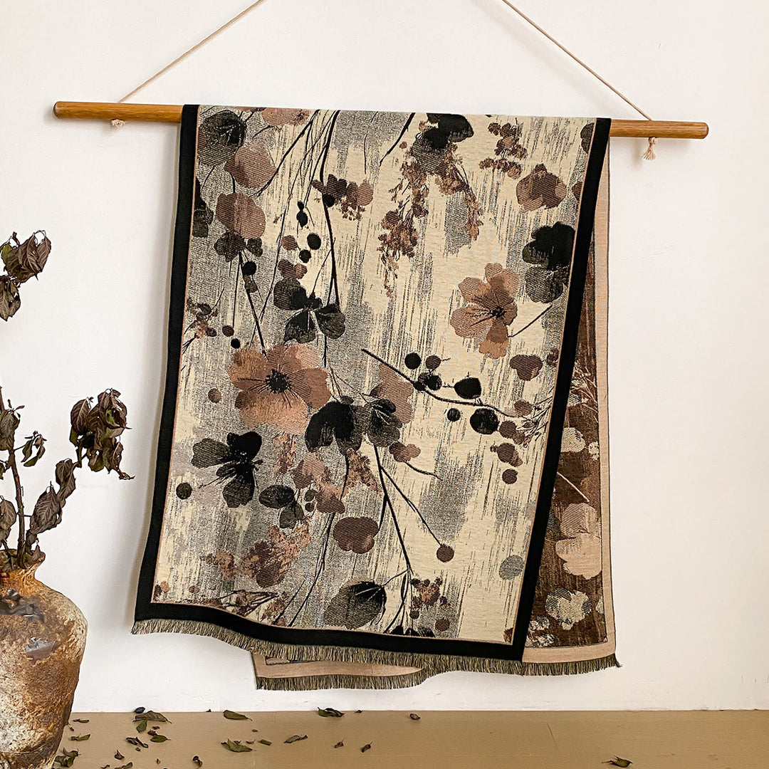 Damen-Schal mit Blumenmuster und Fransen - Stil Nr. 31 - image 31